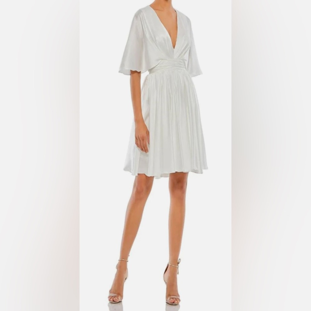 Mac Duggal White Mini Dress - Picture 1 of 10
